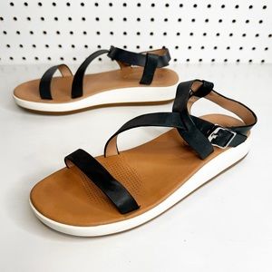 Corso Como | Celano Sandal, Soft Black‎ Leather Straps + Comfortable Footbed